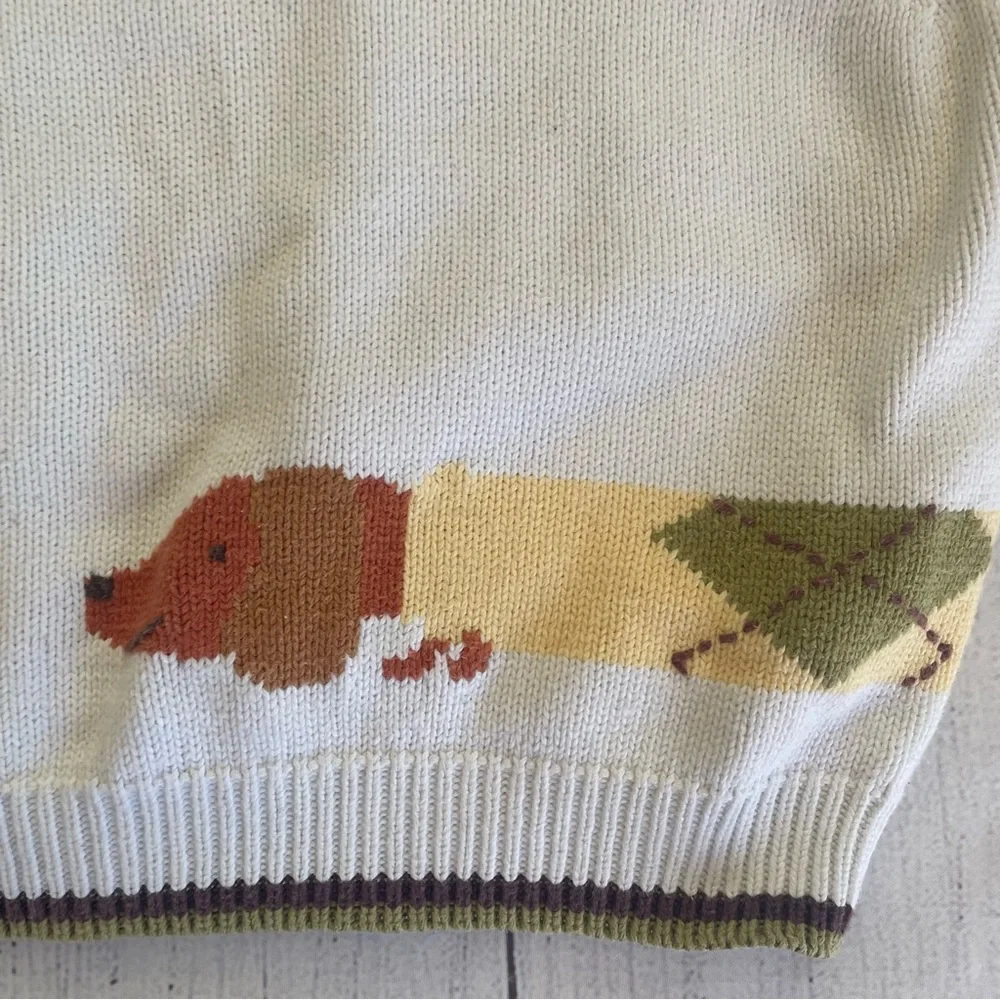 Gymboree Dog White Sweater Vest Size Size 2T